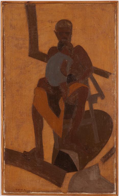 Sigfrid Södergren, Man with child.