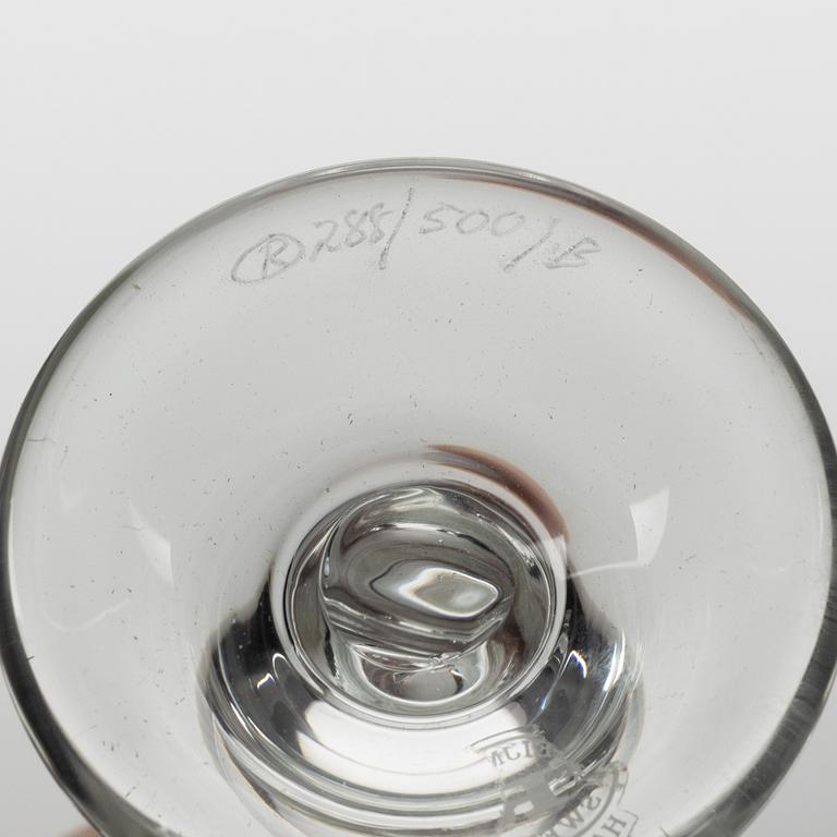 Jonas Bohlin, snapsglas ett par, numrerade, Rejmyre, 1997.