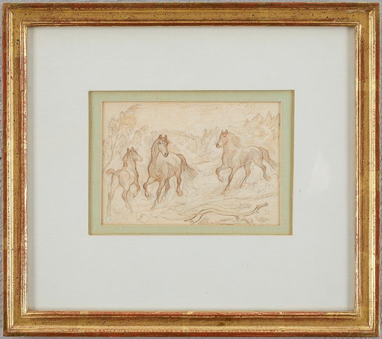 ACKE ÅSLUND, teckning, 2 st, signerade.