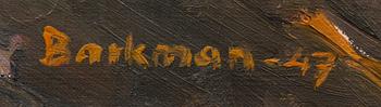 BÖRJE BARKMAN, oil on canvas, signed and dated -47.