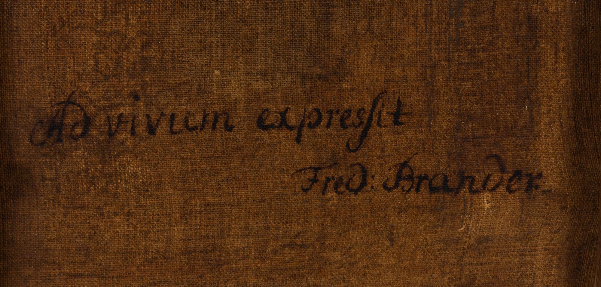 Karl Fredrik Brander, oil on canvas, signed verso.