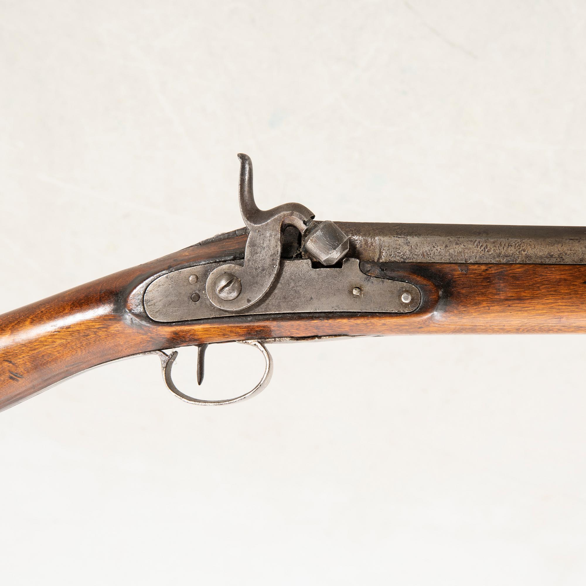 Percussion rifle, 19th century, likely Sweden.