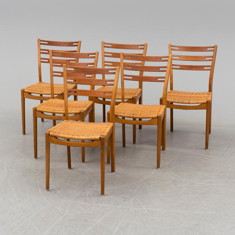 STOLAR, 6 st, Sibast Furniture, Danmark, 1900-talets mitt.