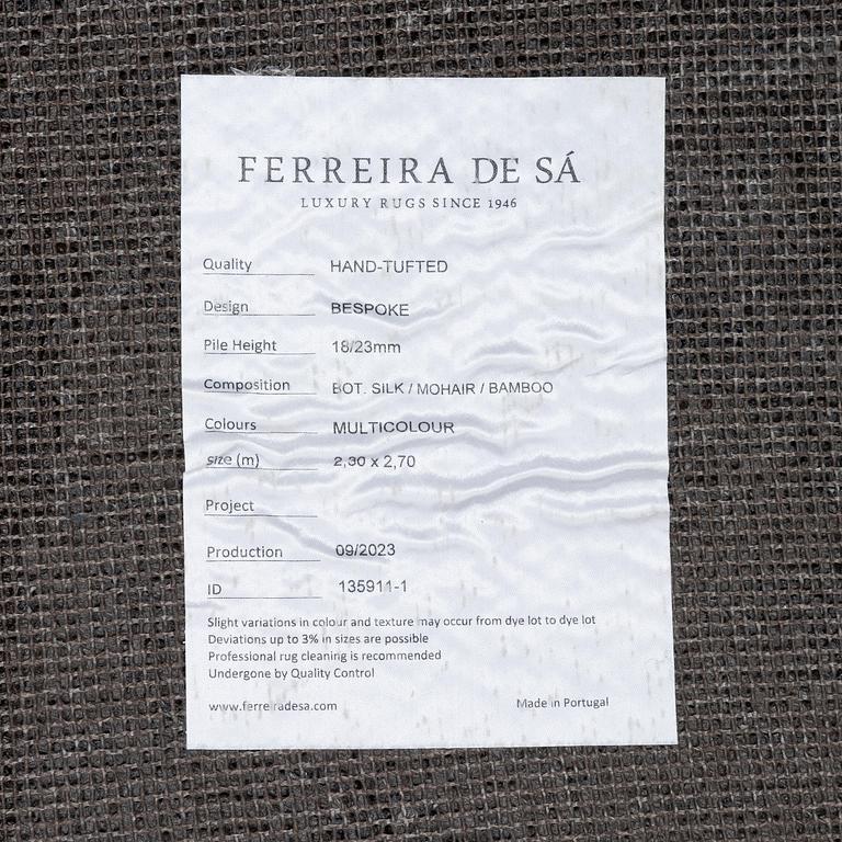 Denise Grünstein, a hand tufted 'Folium' carpet, hand tufted, c. 270 x 230 cm, Ferreira de Sá, Portugal.