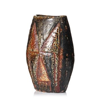 80. Carl-Harry Stålhane, a unique stoneware vase, Rörstrand 1963.
