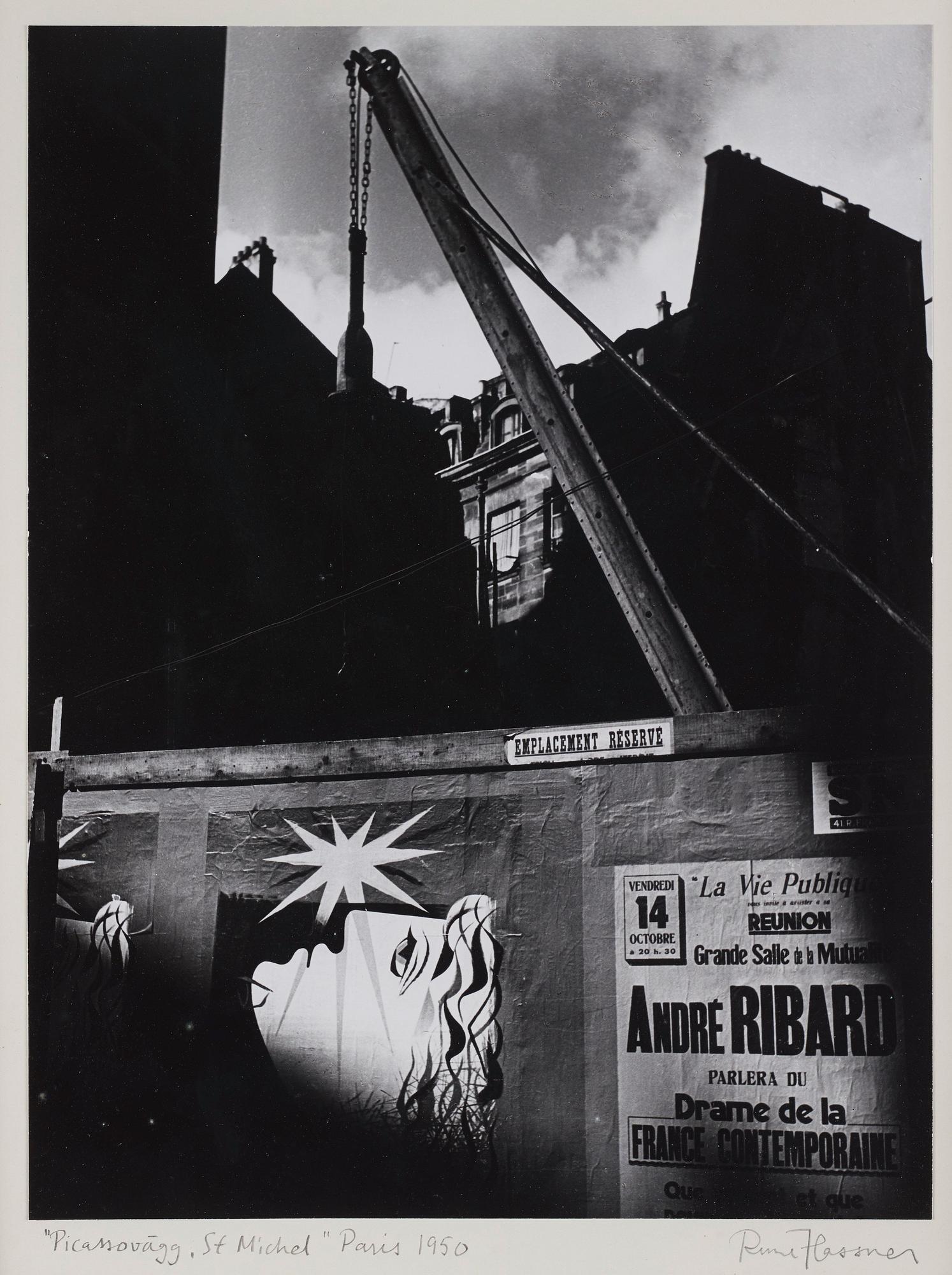 "Picassovägg, St Michel, Paris", 1950.
