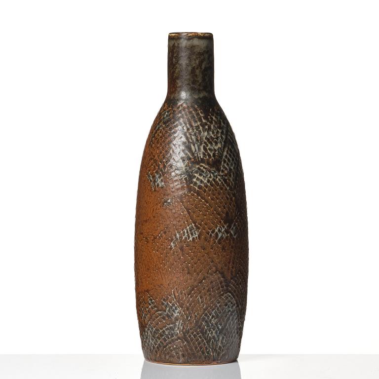 Carl-Harry Stålhane, a unique stoneware vase, Rörstrand, Sweden 1960.