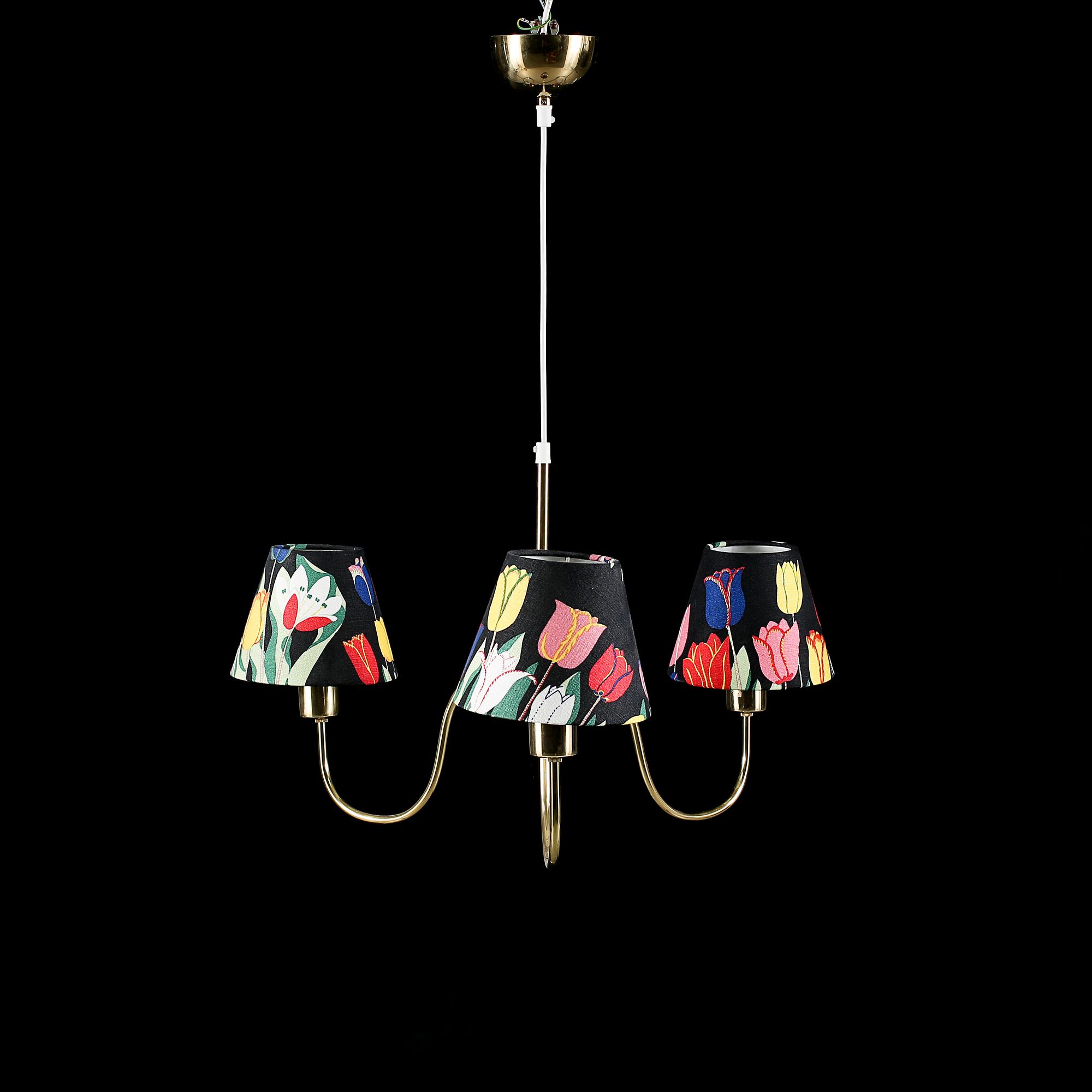 TAKLAMPA, modell 2444, Josef Frank, Firma Svenskt Tenn, 1900-talets andra hälft, höjd ca 40 cm.