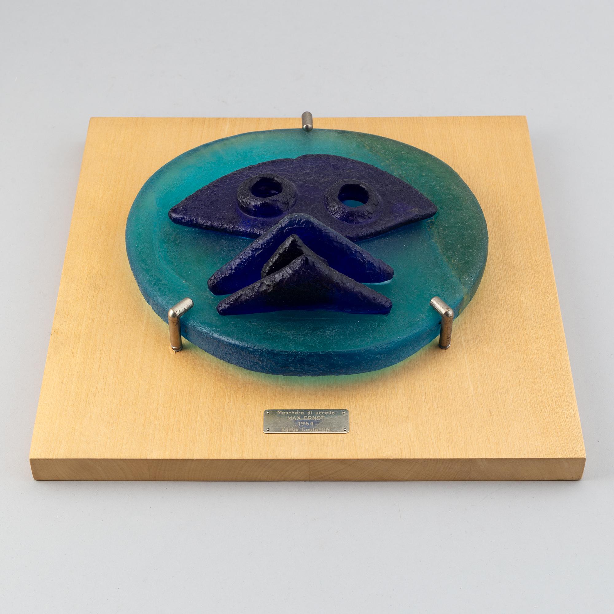 Max Ernst, "Maschera di uccello", sculpture, Egidio Costantini, Italy, designed 1964.