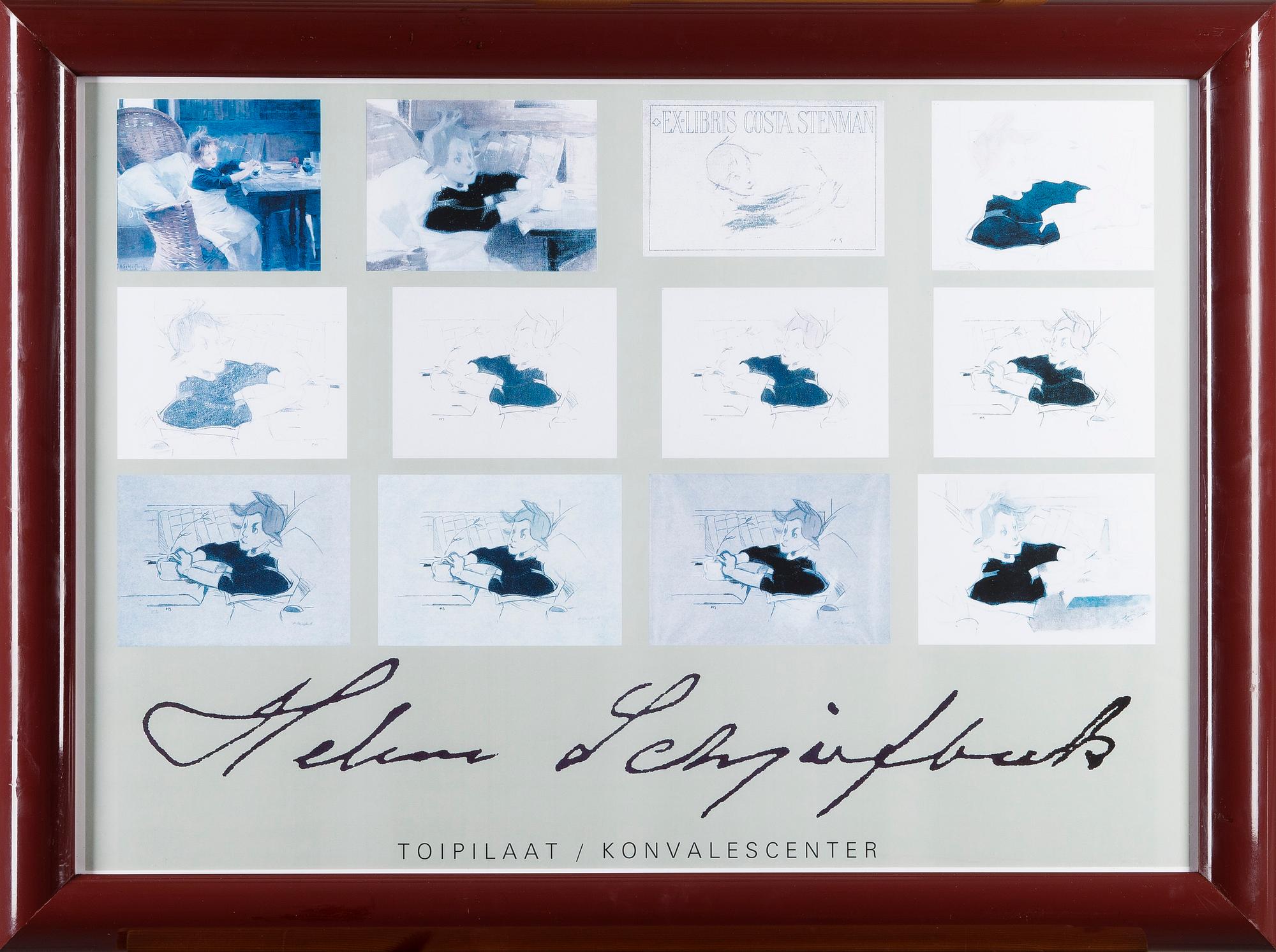 POSTER, "Helene Schjerfbeck Toipilaat - Konvalescenter".