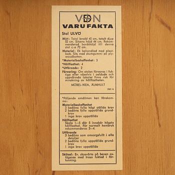 Bengt Ruda, matgrupp, 5 delar.  "Ulvö", IKEA.