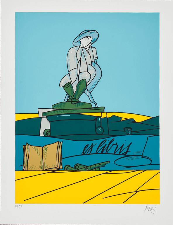 VALERIO ADAMI, färgserigrafi, signerad och numrerad XI/XX.