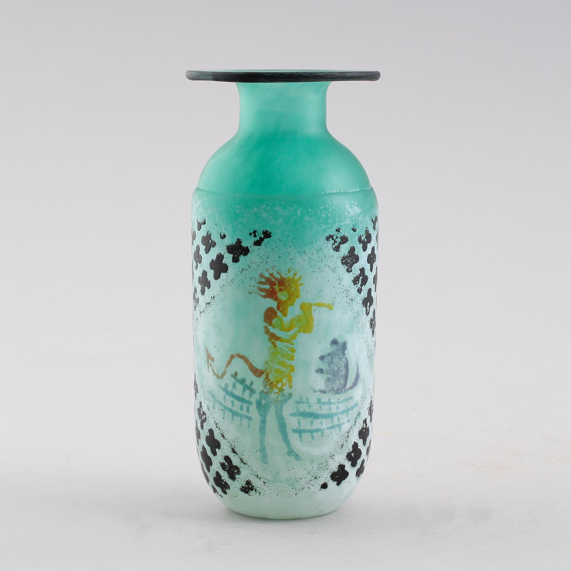 VAS, glas, signerad, Kjell Engman, Kosta Boda.