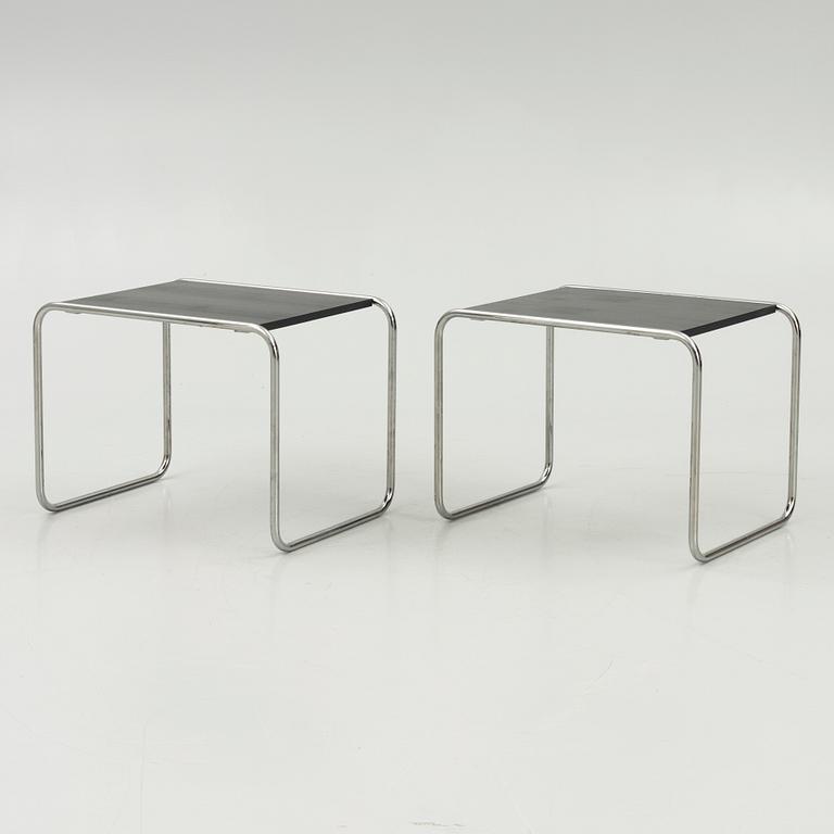 Coffee table and a pair of side tables, Thonet,.