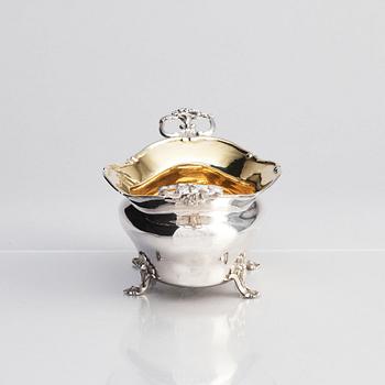 A Swedish 18th century parcel-gilt silver bowl, mark of Johan Fagerberg, Karlskrona 1775.