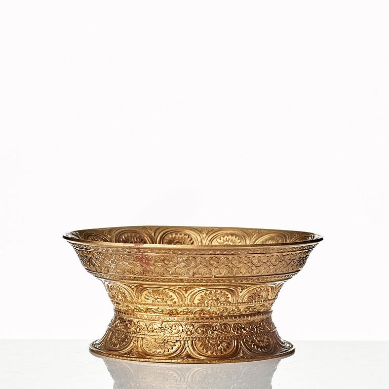 Kopphållare, förgylld. Qingdynastin, 1800-tal.