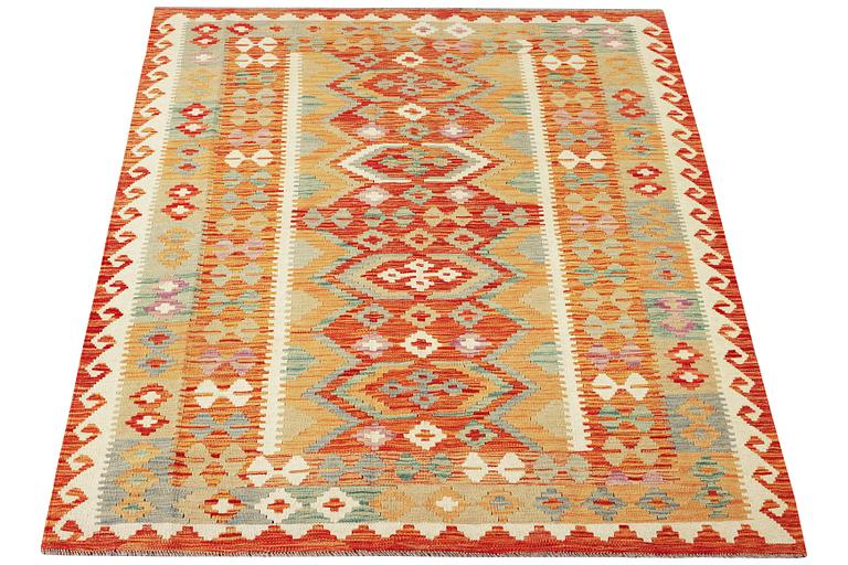 An Afghan Kilim rug, c. 200 x 150 cm.