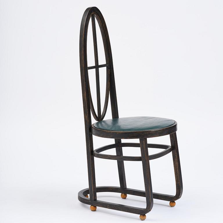 Carl Bergsten, stol, Gemla Leksaksfabrik, Diö, för Konst- och industriutställningen, Norrköping, 1906.