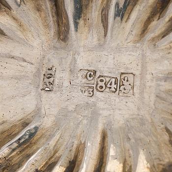 Saltkar, 2 par, silver, 1800-talets senare hälft.