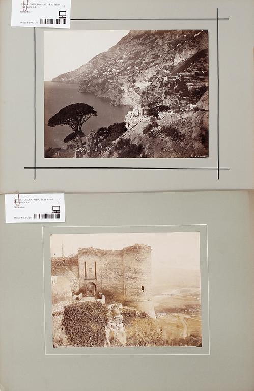 FOTOGRAFIER,  18 st, Italien 1800-talets slut.