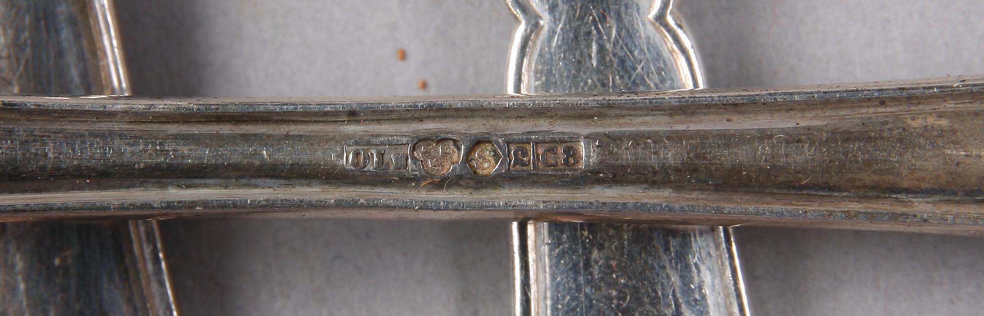 BESTICKSERVISDELAR, 51 st, silver. 1900-tal.