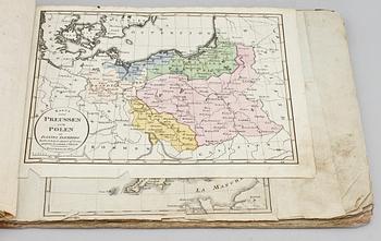 KARTBOK, "Atlas Juvenilis eller Geographiska Kartor", Anders Åkerman, Holmberg 1801.