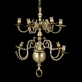 TAKKRONA, mässing, 1800-tal. Höjd ca 52 cm.