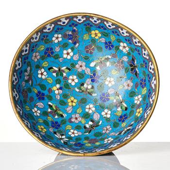A cloisonné stem cup, Qing dynasty, 19th century.