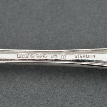 FISKBESTICK, CG Hallberg, silver, 12 delar.