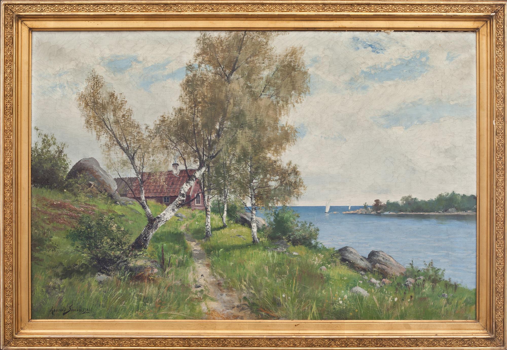 KONRAD SIMONSSON, olja på duk, signerad.