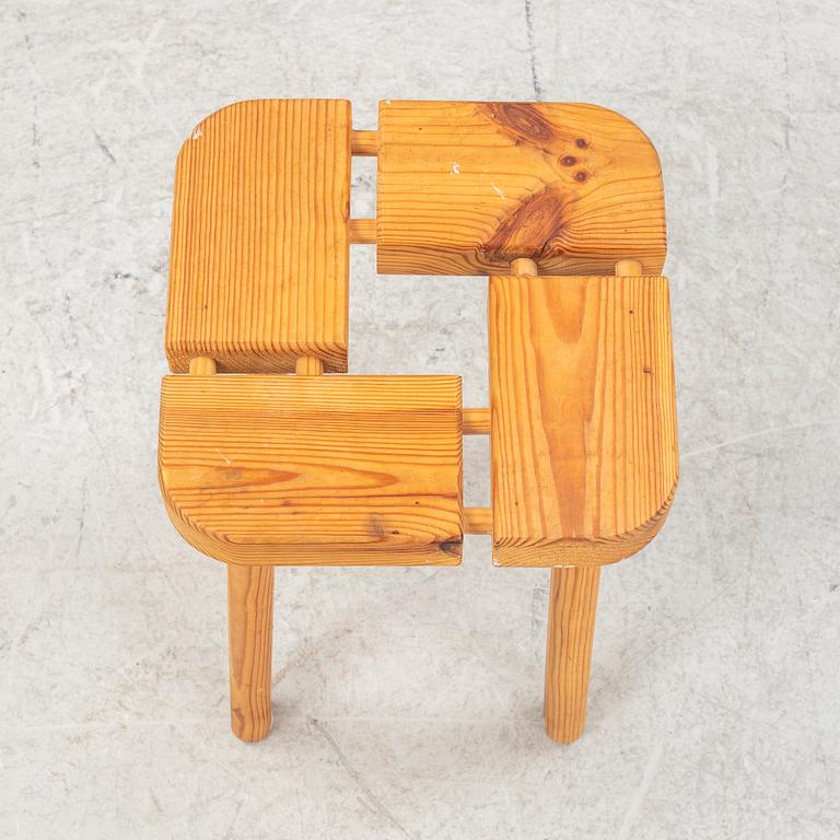 Olof Ottelin, attributed, stool, pine, second half of the 20th century, Finland.