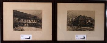 ERIK EKROTH, etsningar, 12 st, sign.