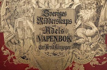 BOK, "Sveriges Ridderskaps och Adels vapenbok", Carl Arvid Klingspor, Centraltryckeriet, Stockholm.