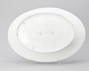 STEKFAT, porslin, "Musselmalet", Royal Copenhagen, sent 1800-tal.