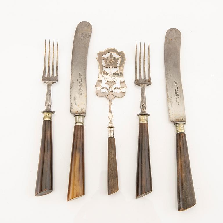 Cutlery 25 pcs late 19th century Solingen Gottlieb Hammesfahr Germany.