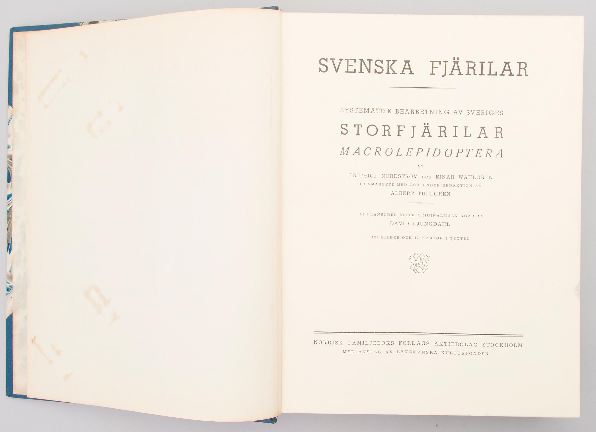Four books about butterflies in Sweden, Finland and former Soviet Union. 1900-2003.