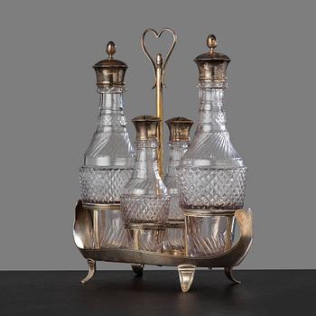 148. A late Gustavian cruet-set, early 19th century.