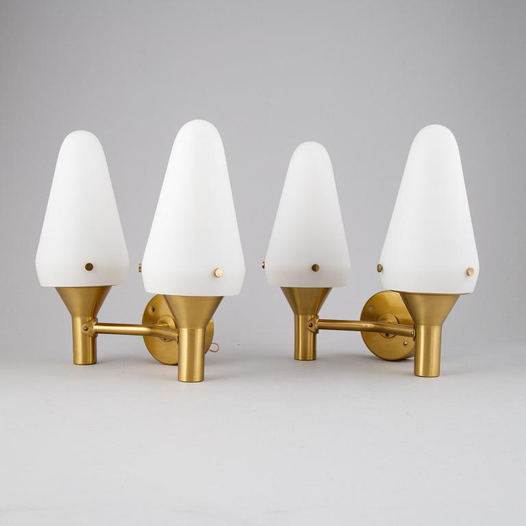 Hans-Agne Jakobsson, three of model 'S/1554' wall lights, Markaryd, mid 20th Century.