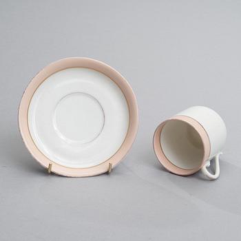 KAFFEKOPPAR, 6 st, porslin Gardner, Ryssland 1880-1890.