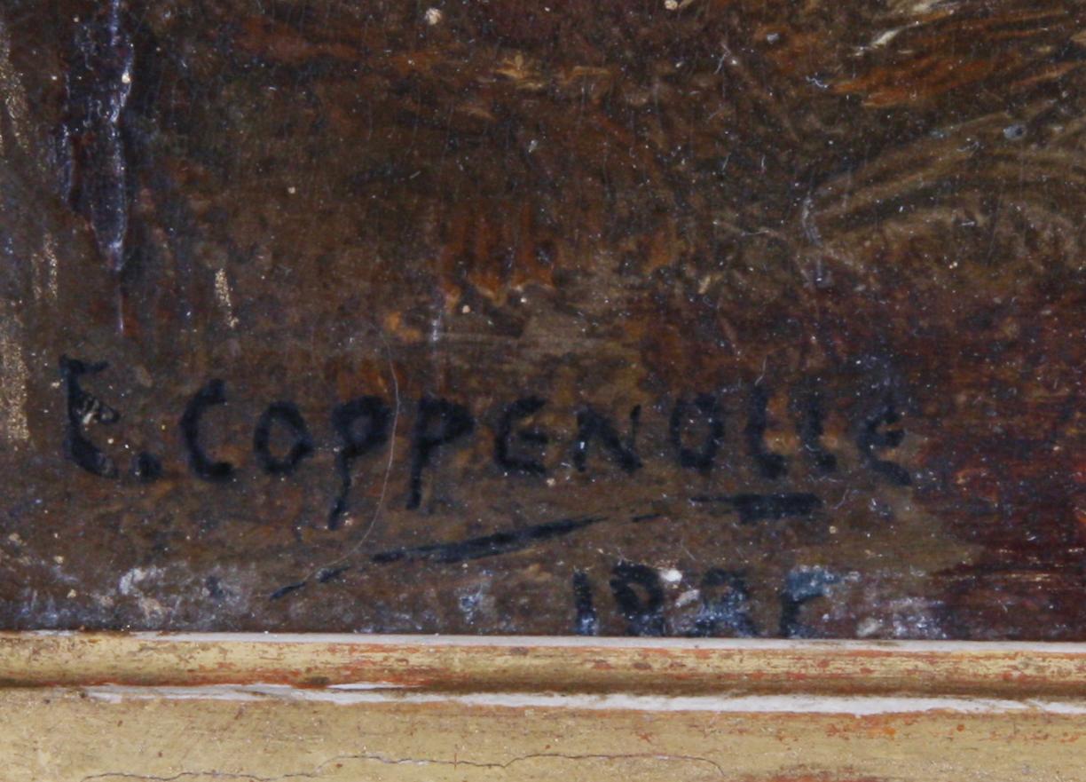 EDMOND VAN COPPENOLLE, olja på pannå, sign o dat- 1881.