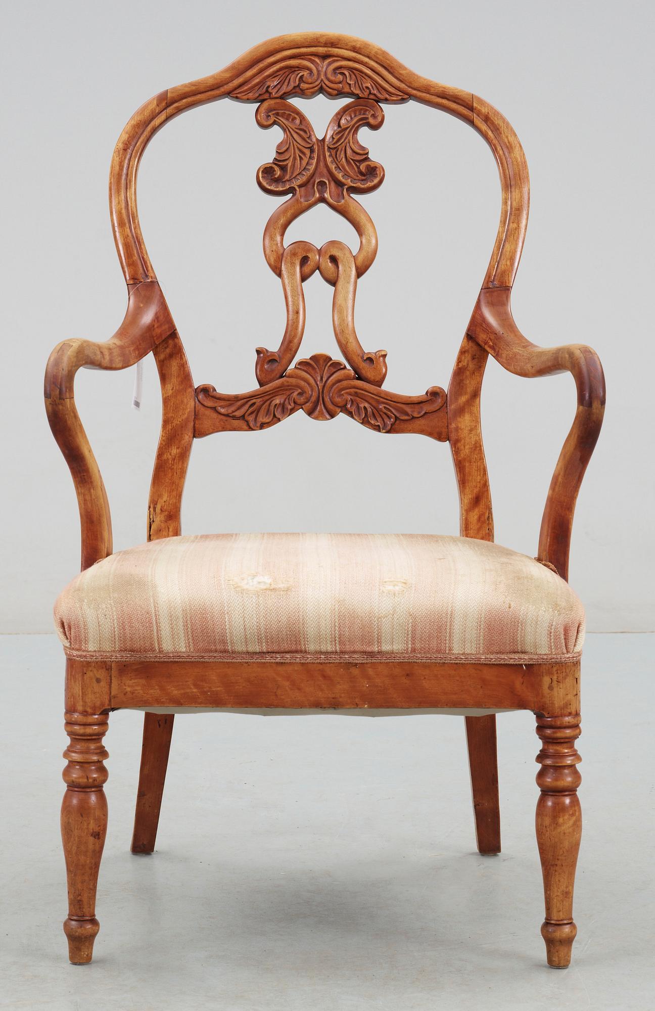 KARMSTOL, nyrokoko, möjligen Ryssland, 1800-talets andra hälft.