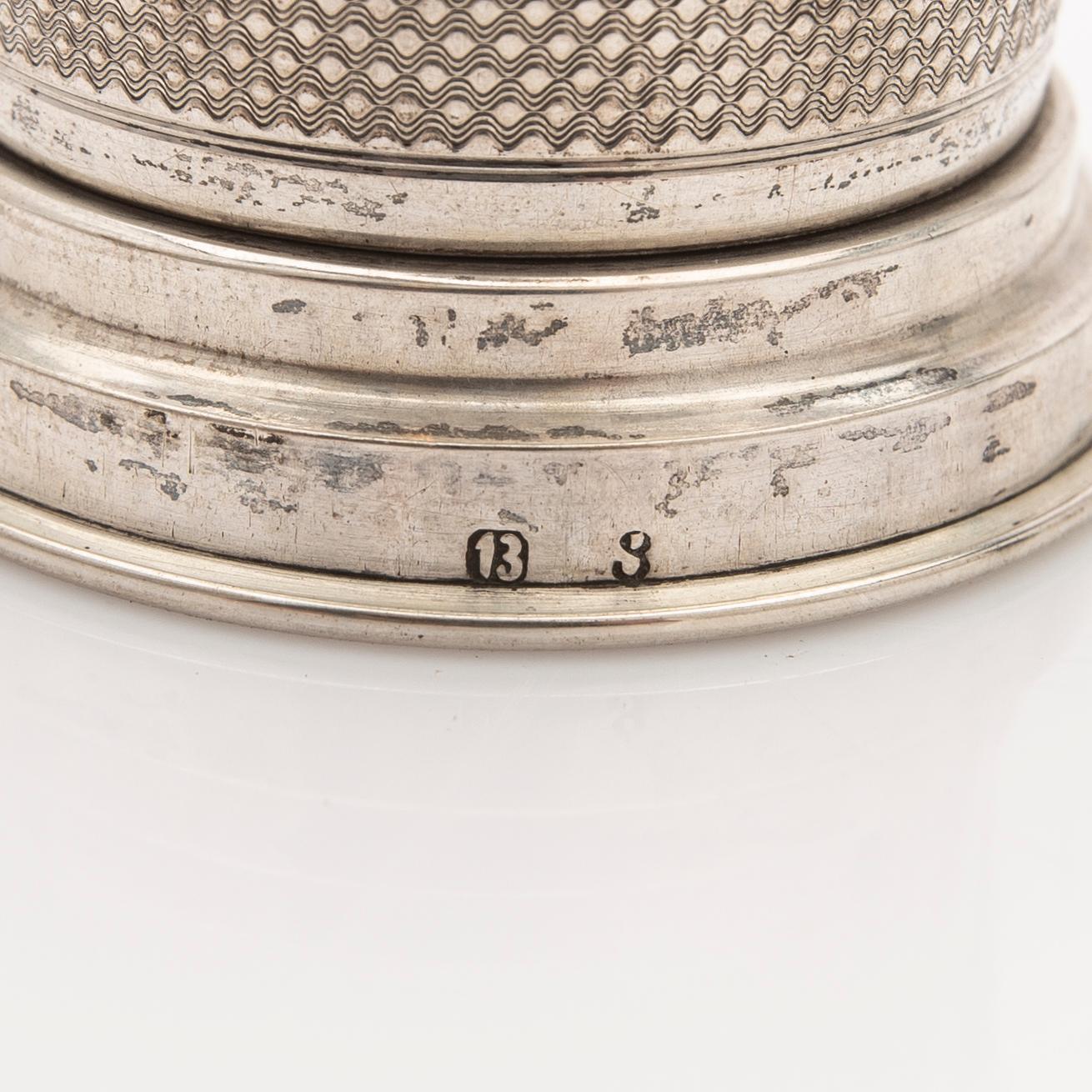 Parti silver, 8 delar, bla Sverige, 1800-tal.