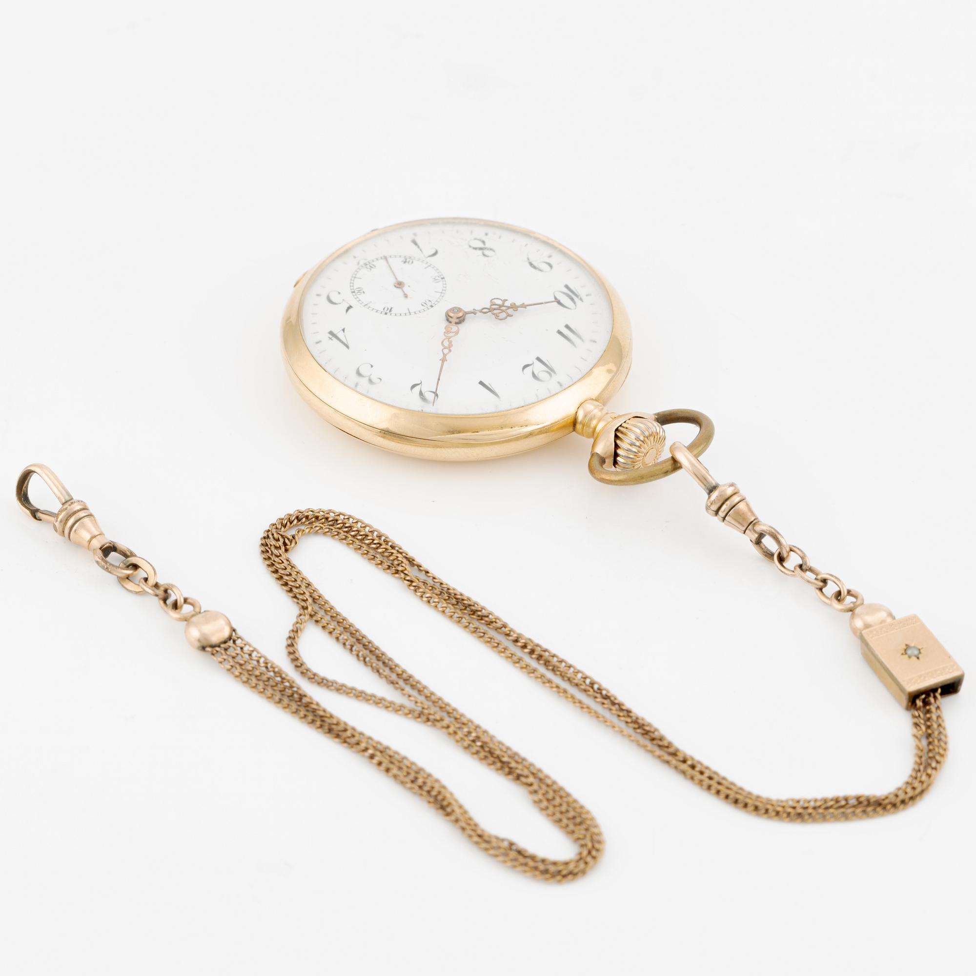 Cyrus, pocket watch, 18K gold, 50 mm.