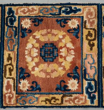 A MEDITATION RUG, a semi-antique Ningxia, China, ca 164,5 x 57,5-58,5 cm.