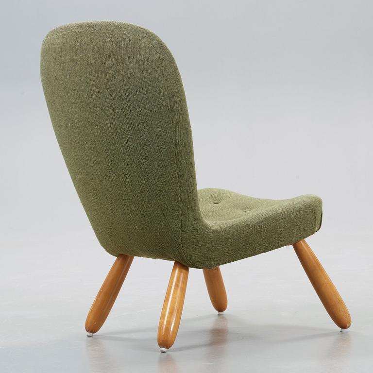 An upholstered 'Clam Chair', attributed to Philip Arctander, 1940's-50's.