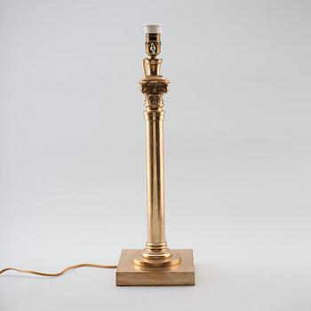 BORDSLAMPA, mässing, 1800-/1900-tal.