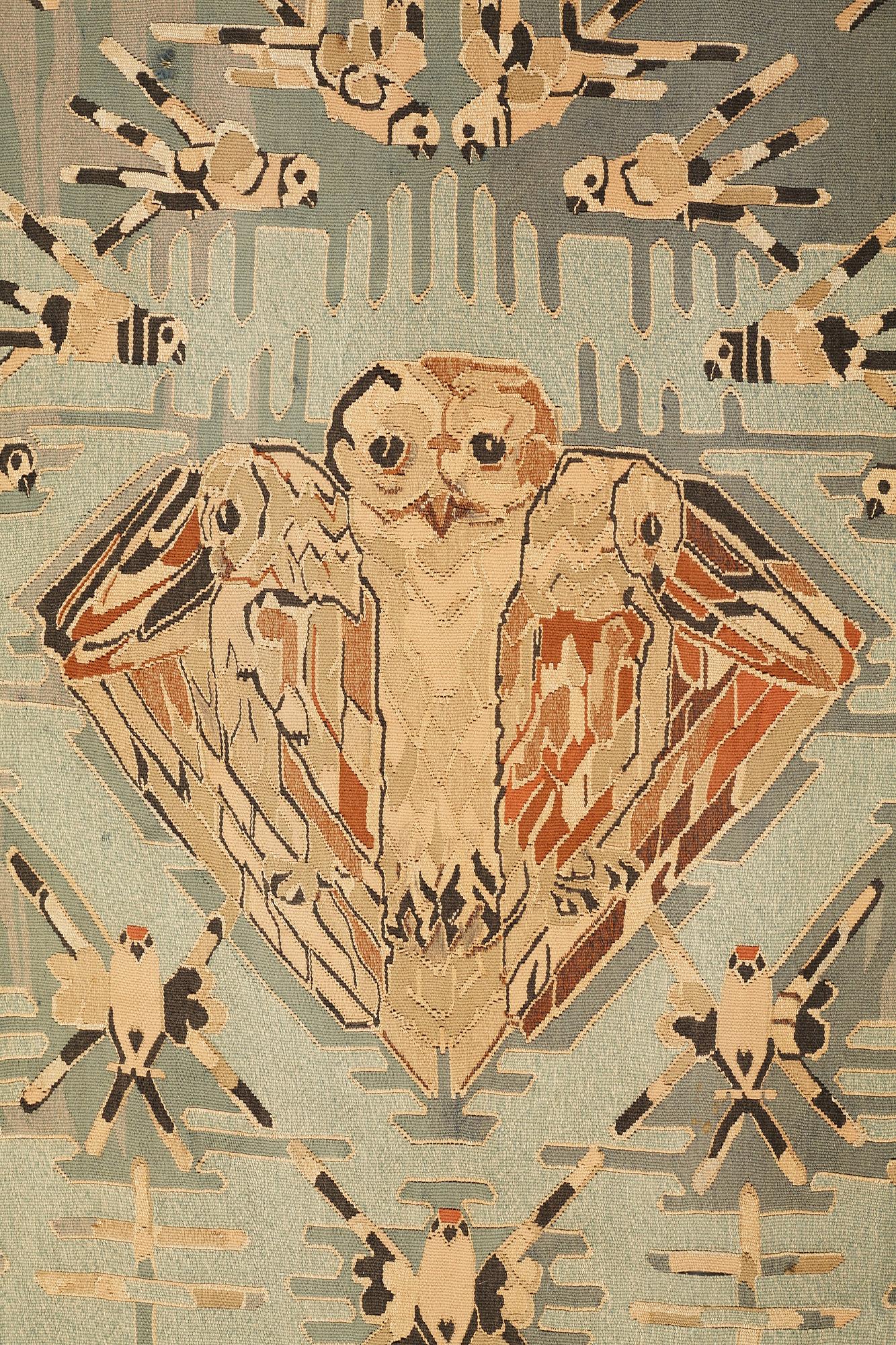 Annie Frykholm, vävd tapet, gobelängteknik ("Hautelissbonad"), ca 252,5-258 x 141-146 cm, signerad NK TG AFm.