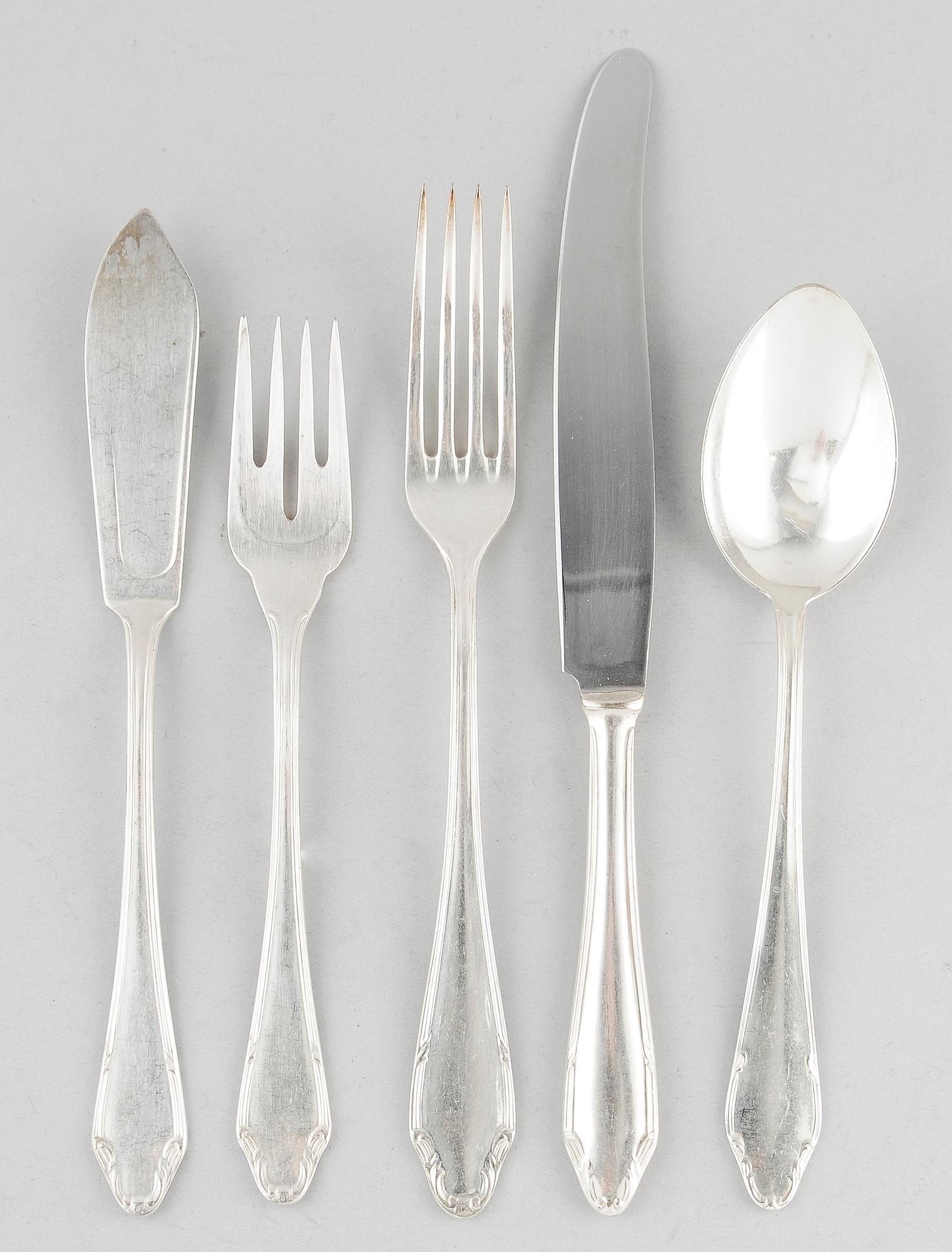 BESTICKUPPSÄTTNING, 59 del, nysilver, Mema.