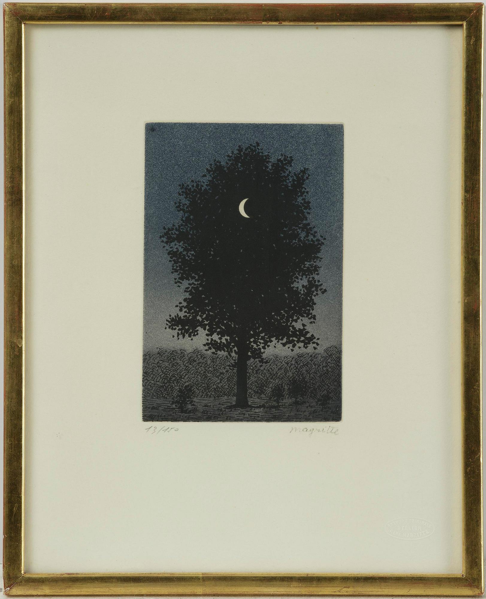 René Magritte, after, "Le 16 Septembre", plate II for “Signe de survie au Temps d’Amoure” by G. Rosey.