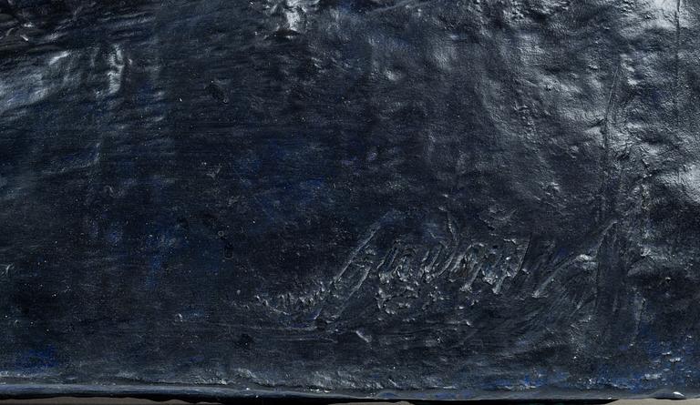 Gudmar Olovson, relief/sculpture. Signed. Numbered. Foundry mark. Bronze, height 78 cm, length 54 cm.